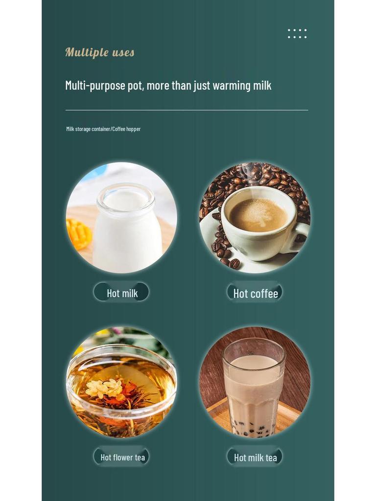 Korean Style Stainless Steel Pour-Over Coffee Pot with Long Golden Handle - Tea Kettle & Milk Warmer