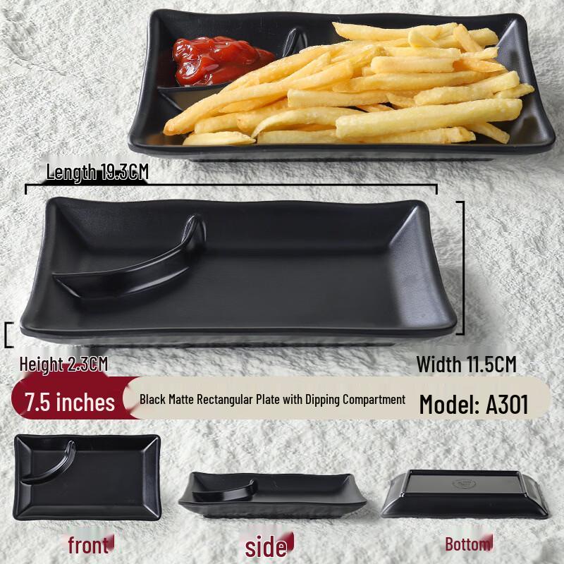 Rectangular Plastic Appetizer Dish Set