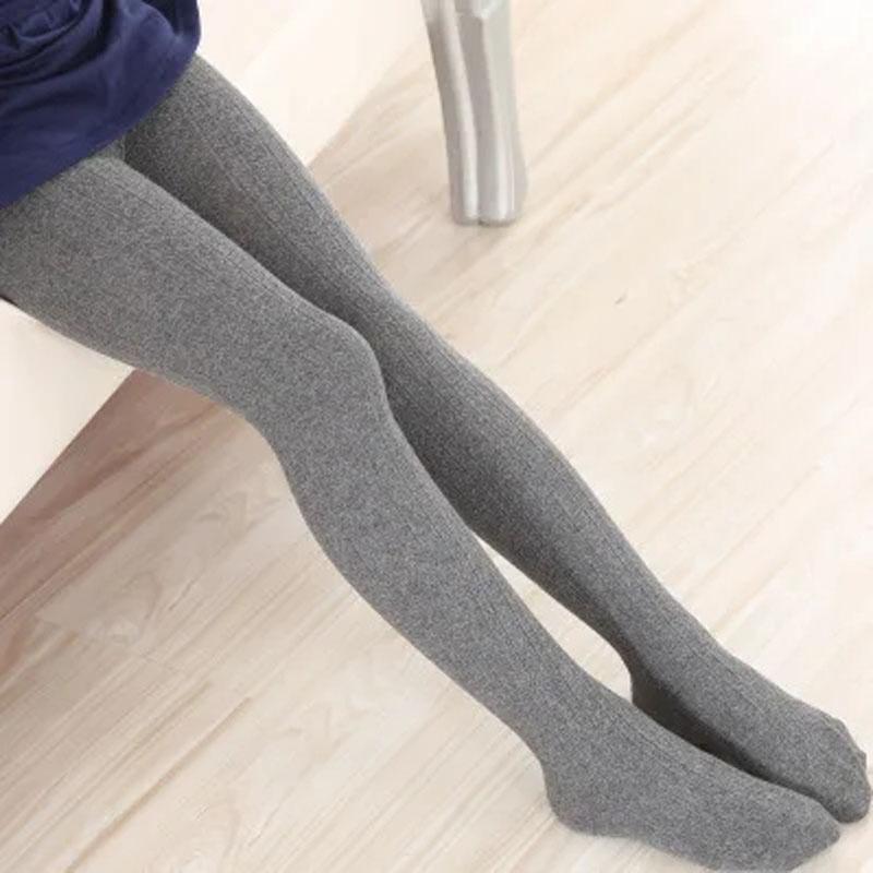 Baby Girls Tights Elastic Waist Elementary School Student Pantyhose Spring Autumn Girls Legging Children's Knitted Pantyhose