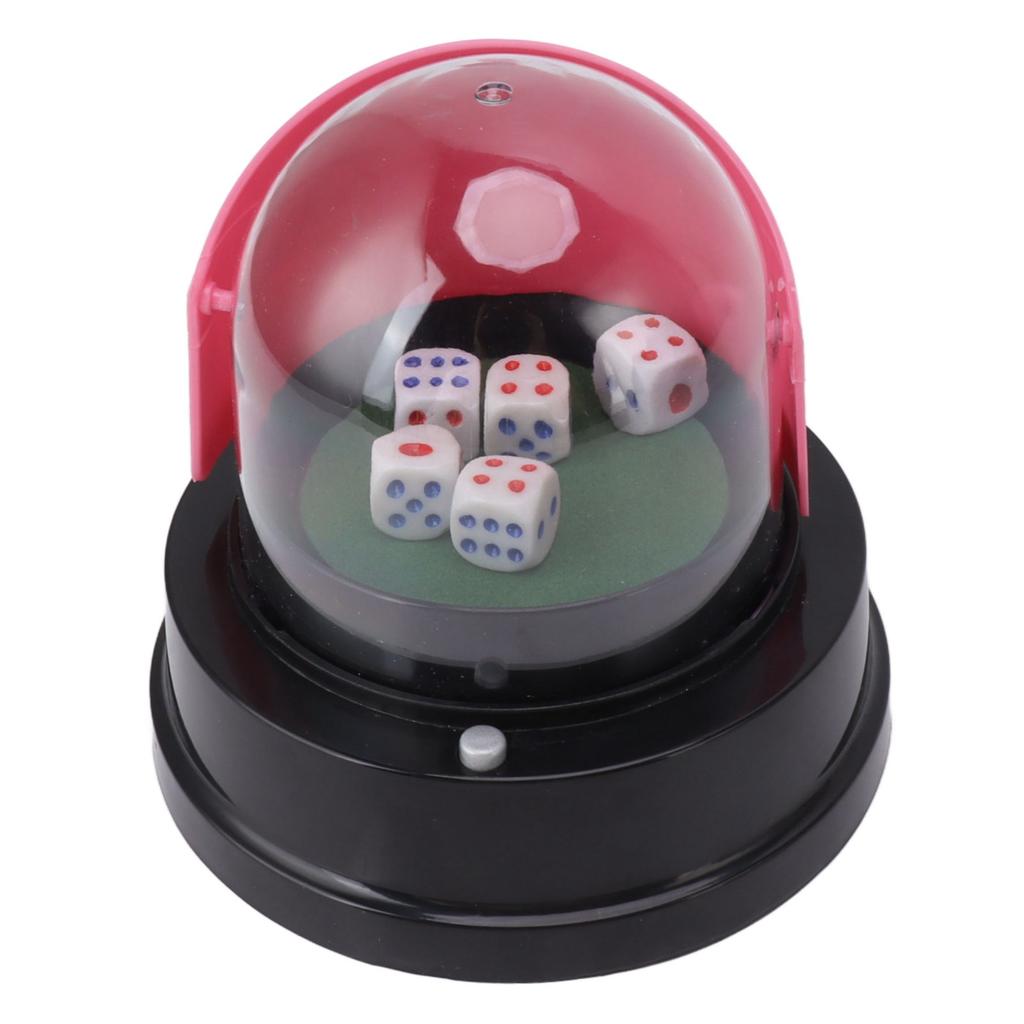Automatisk tärningskopp PP Elektrisk skakande tärningsrulle Koppset med 5 tärningar för KTV Pub Bar Fest