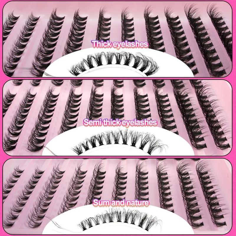Lashie - Set: Curl Multipack False Eyelashes Cluster (Various Designs)
