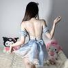 Sex Underwear Sexy Transparent Waist Perspective Pearlescent Maid Uniform Sex Underwear Free