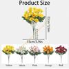 Artificial Flower for Outdoors Planter Fake Fall Flowers Fake Plant Resistant Not Fade Faux Plastic GreensGarden Home Decor 55KF
