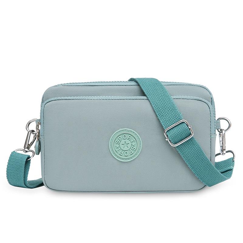 New Nylon Coin Phone Bag Three-Layer Horizontal Casual Middle-Aged Mom Bag Versatile Fashion Shoulder Crossbody Bag
