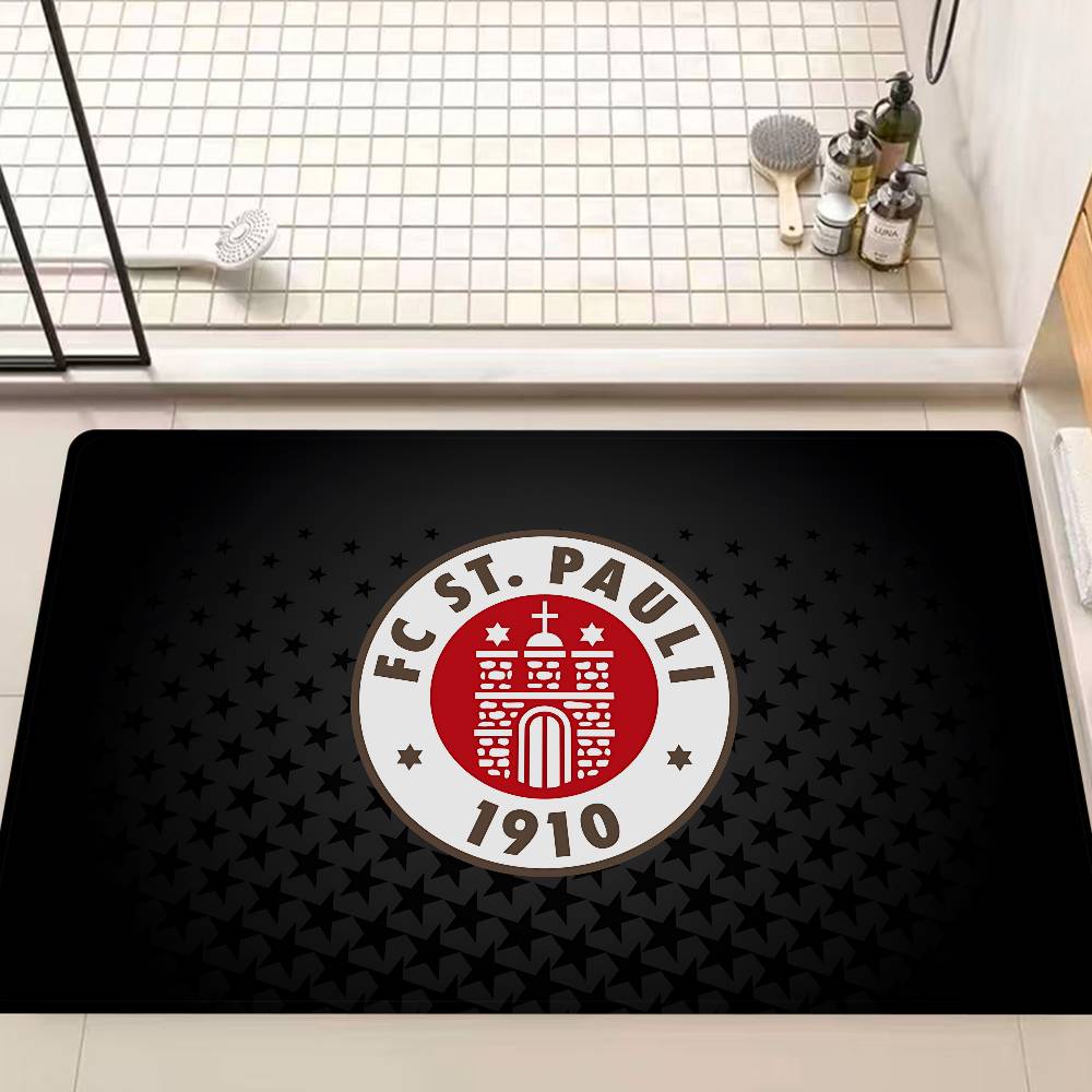 F-FC S-St. P-Pauli Bathroom Mat Anti-slip Absorb Water Long Strip Cushion Bedroon Mat Hotel Decor Mat