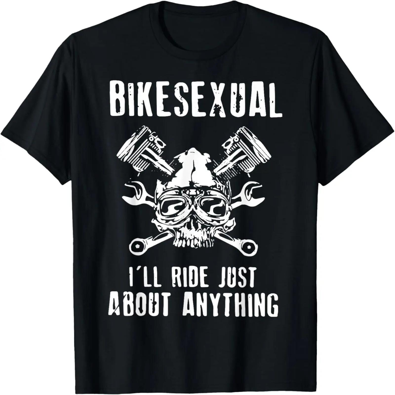 

Смішна графіка для любителів мотоциклів Жіноча Чоловіча Футболка для мотоцикліста XXXXXL чорний