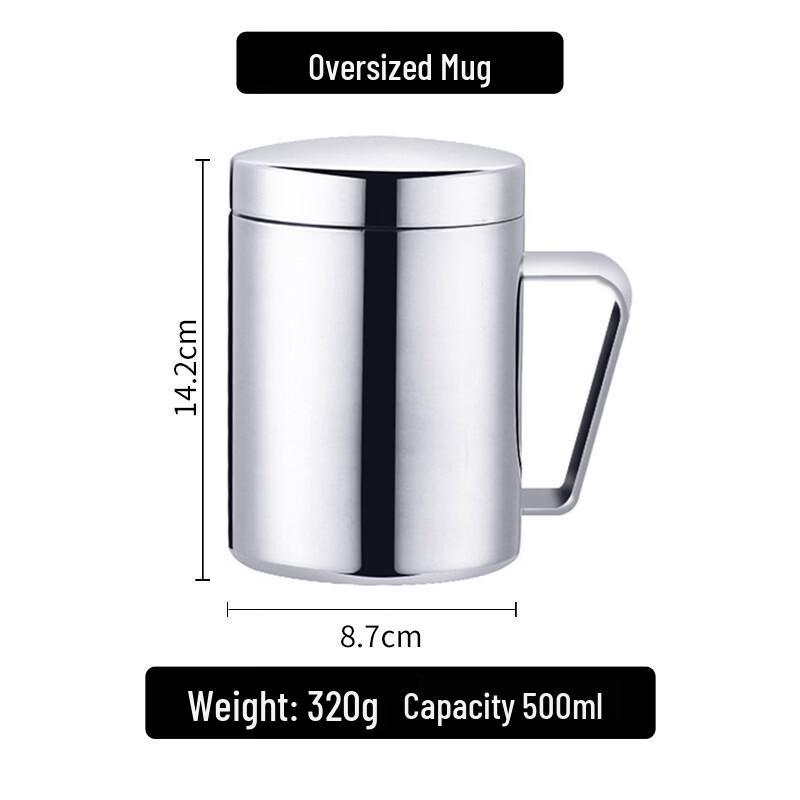 Shangqi 500ml Double-Layer Stainless Steel Mug