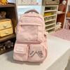 Schoolbag new fashionable versatile backpack for girls, middle school students, high aesthetics, dirt-resistant backpack, pain bag, large capacity