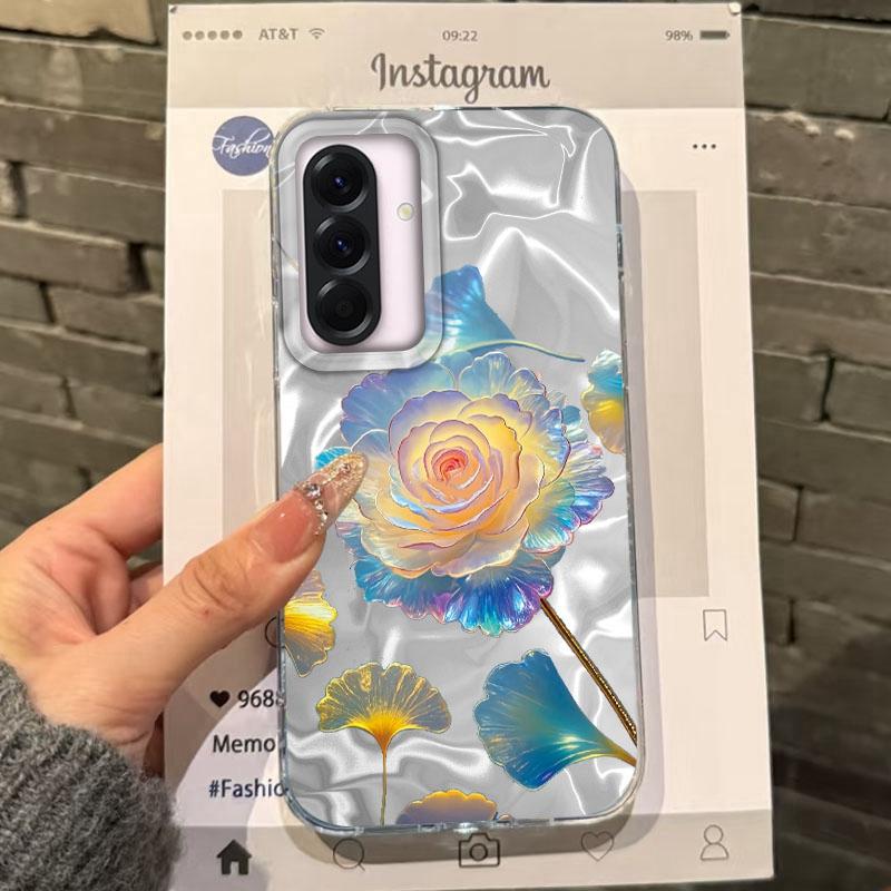 Bamboo Leaf Flower Girls Case For Samsung Galaxy A56 A16 A26 A36 A06 A55 A35 A25 A15 A12 A32 A54 S24 S25 S22 S23 FE Fundas Cover