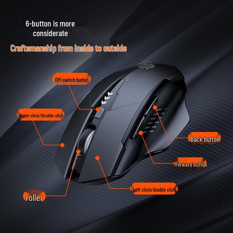 Inphic F1 2nd Gen Ergonomic Rechargeable Silent Wireless Mouse