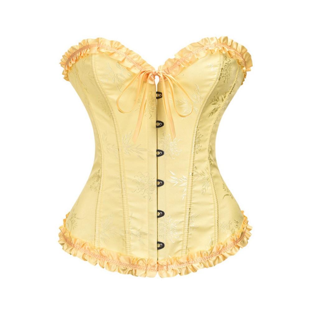 

Женское ультра-жесткое корректирующее белье Waist Trainer Body Shaper Корсет для подгрудной утяжки Tummy Slimmer Nipper L жёлтый