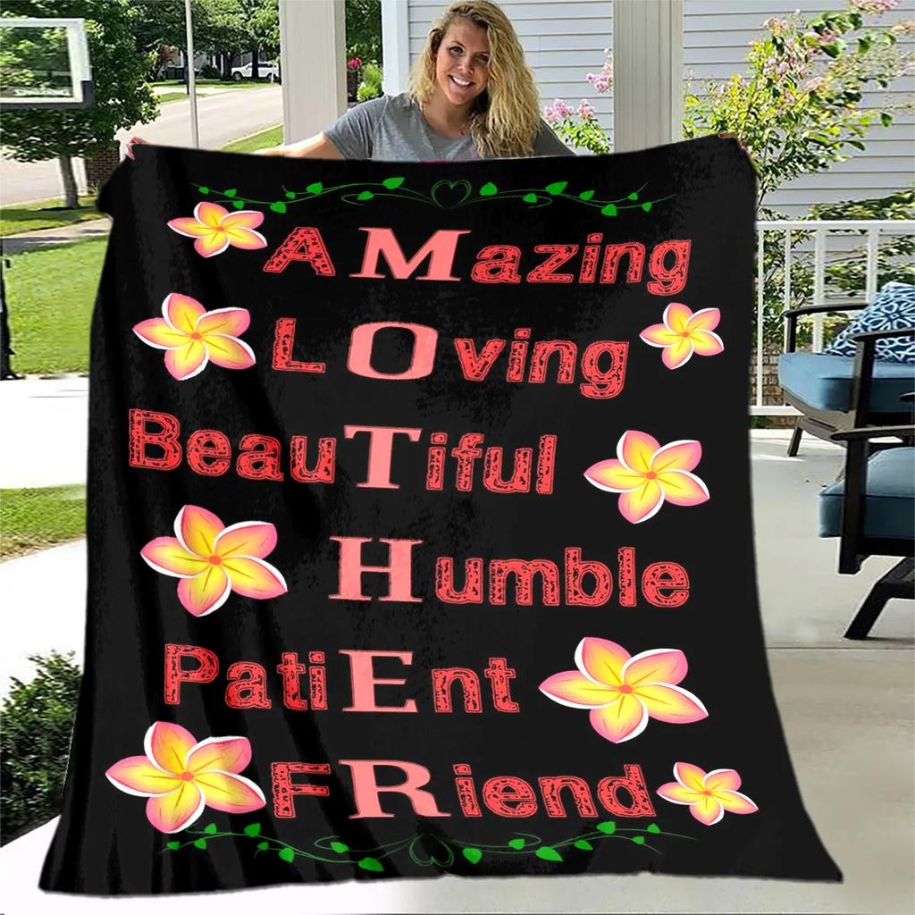 Para Minha Mãe Mamãe Série de Presentes Carta Cobertor, Manta Macia para Casa Quarto Cama Sofá Piquenique Viagem Escritório Cobertor de Cobertura Crianças