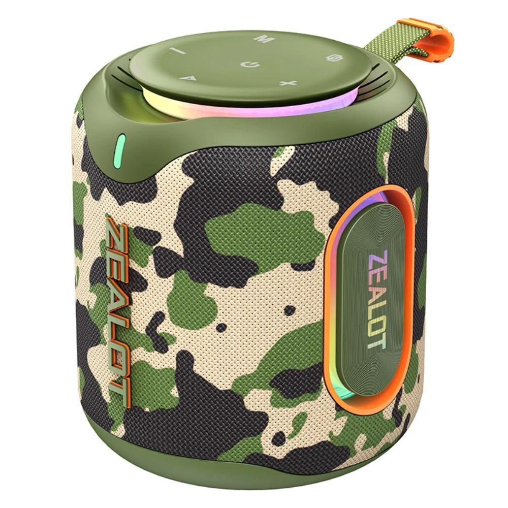 

30 Вт Бездротова колонка RGB-підсвічування 30 годин роботи Водонепроникна IPX6 Подвійне з єднання Акумулятор 6000 мАг Портативна бездротова колонка камуфляжний