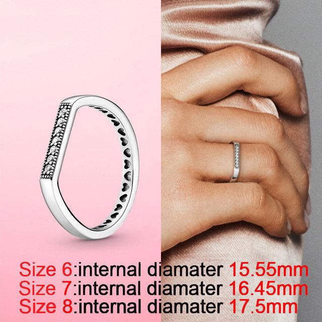 Pierścionek damski 2022 nowy srebro 925 błyszczące i polerowane linie palec serdeczny dla kobiet ślub biżuteria zaręczynowa prezent Anel