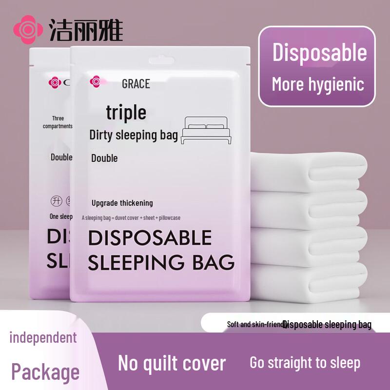 Grace Disposable Travel Bedding Set Flat Sheet Style