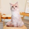Realistic 3D Cat Plush Pillow Soft Cartoon Simulation Cat Stuffed Doll Kawaii Plush Animals Kitten Toy Sofa Cushion Sweet Gift