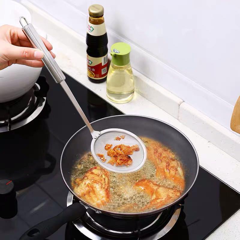 Stainless Steel Small Colander Spoon for Juices, Soy Milk, and Frying