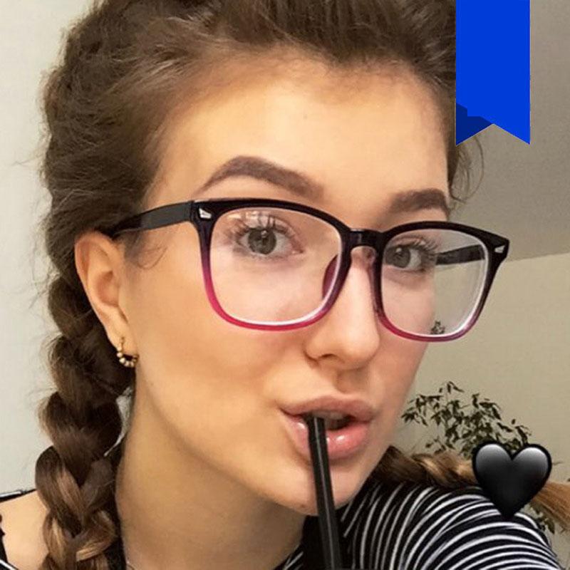 Vintage Unisex Square Wild Eyeglass Frame Glasses Retro Spectacles Clear Lens Eyewear