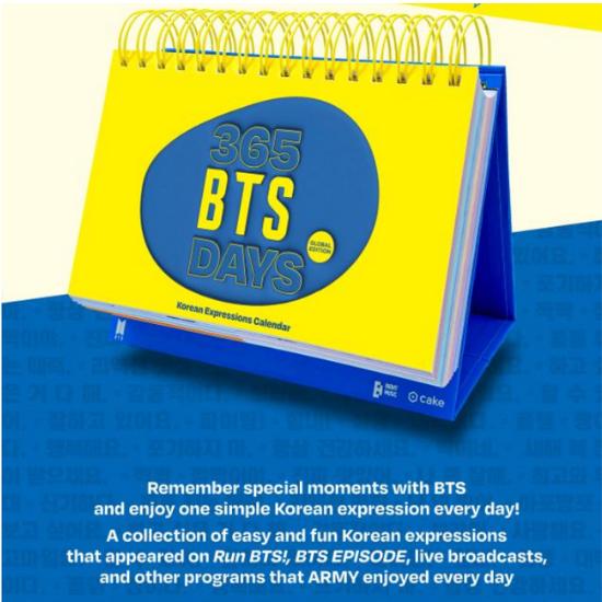365 BTS DAYS – Desk Calendar with Daily Korean Words & BTS Theme