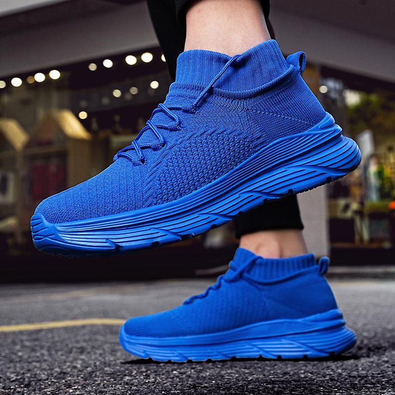 Men Casual Sneakers Lace-up Gym Vulcanized Shoes White Male Footwear Fashion Breathable Walking Mesh Flat Shoes Trainers Hombres