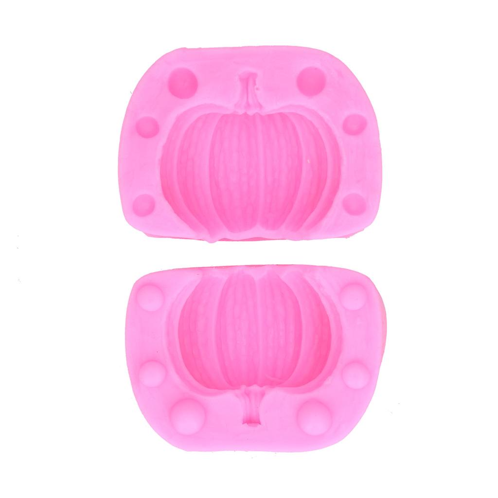 Silikonform Cartoon Kürbisform Lebensmittelqualität Form DIY Backwerkzeuge für Pudding Eis Kuchen Handgemachte Seife(Rosa )