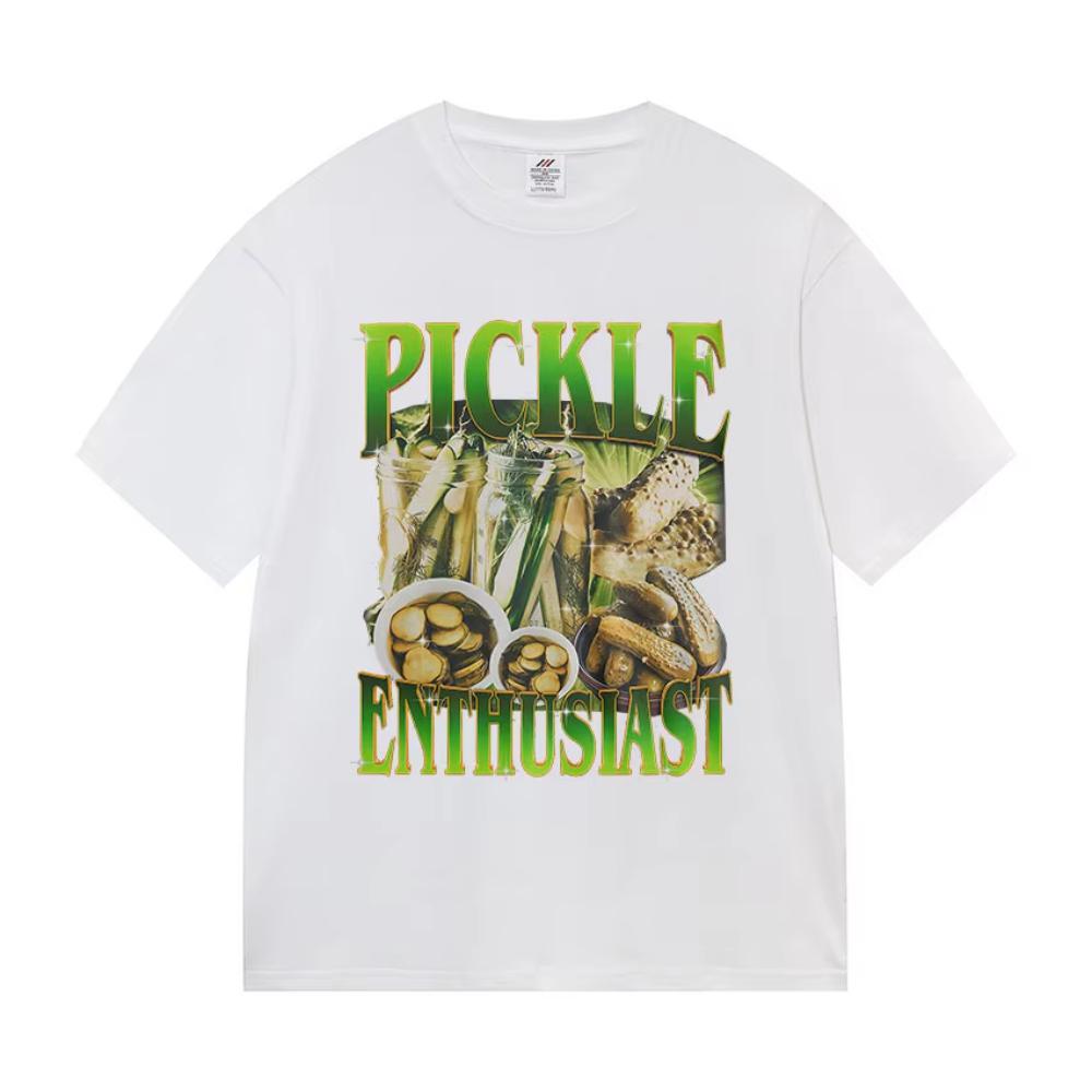 Funny Pickle Enthusiast Meme T-Shirts Men Women Vintage Style Pickle Lover T Shirt Fashion High Quality Cotton Short Sleeve Tees