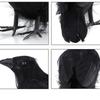 Spooky Halloween Black Crow Feather Decor Set Scary Ravens for Outdoor Garden Party Decoration Creepy Bird Themed Ornaments