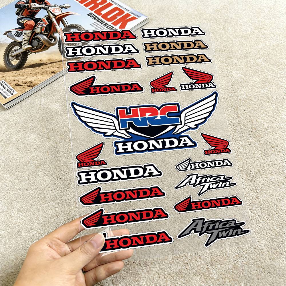 AAAHM1 FOR HONDA RACING Long Lasting Waterproof Reflective Sticker Scratch Conceal Fit Motorcycle Car Helmet Fridge Water Cup Decals