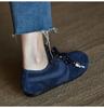 Women's Frosted Cowhide Blue German Trainer Fashion Casual Shoes - Autumn 2025 Genuine Leather.