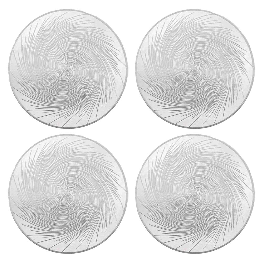 

Decor Home Elegant Table Mats As Shown PVC Placemats Circular Design Long-lasting Wear Resistance Versatile Use