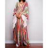 Women Ethnic Print Kaftan Beach Dress Plus Size Swimsuit Cover Up