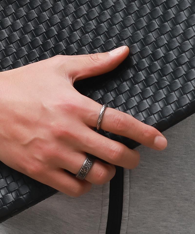 Blancier Hammered Bm266R1250 Vintage Men'S And Women'S Rings