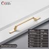 128mm Good Quality Die Casting Brushed Polished BrushedBrass Modern Design Luxury Kitchen Cupboard Cabinet Door Handle