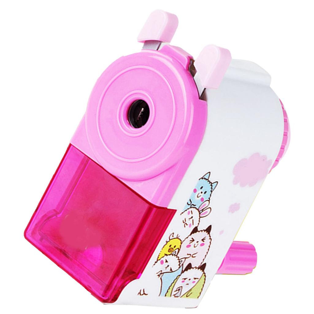 Rotating Pencil Sharpener Cute Portable Efficient Hand Crank Manual Pencil Sharpener for Students