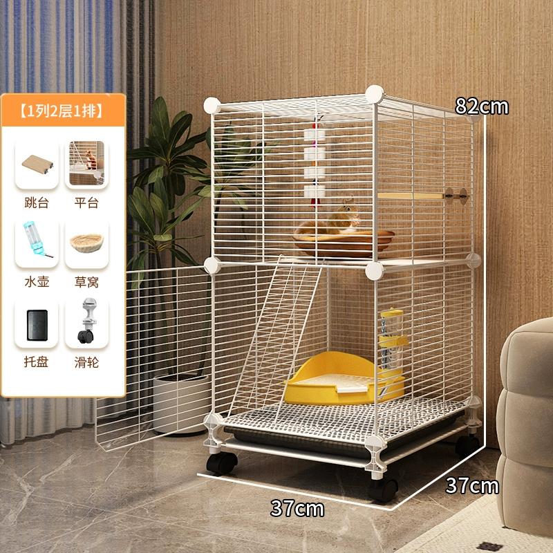 

3-Layer Squirrel Cage with Separate Toilet Area Spacious Pet Feeding Cage Enclosure for Gerbils Multi-Level Rodent Cabinet Cage