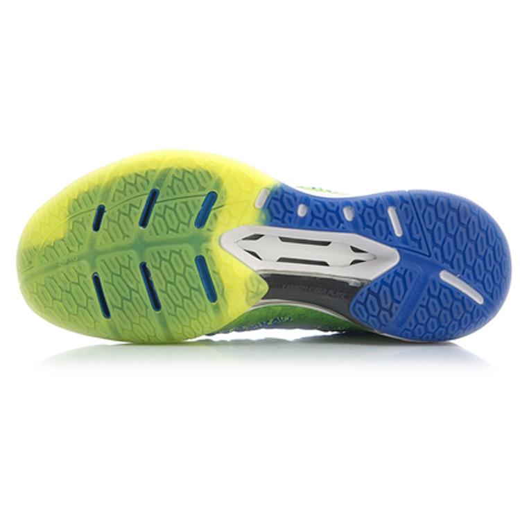 New LiNing Cool Shark Cushioning, Breathable, Lightweight, Slip Resistant Low top Badminton Shoes Unisex Blue Green AYZP005-2