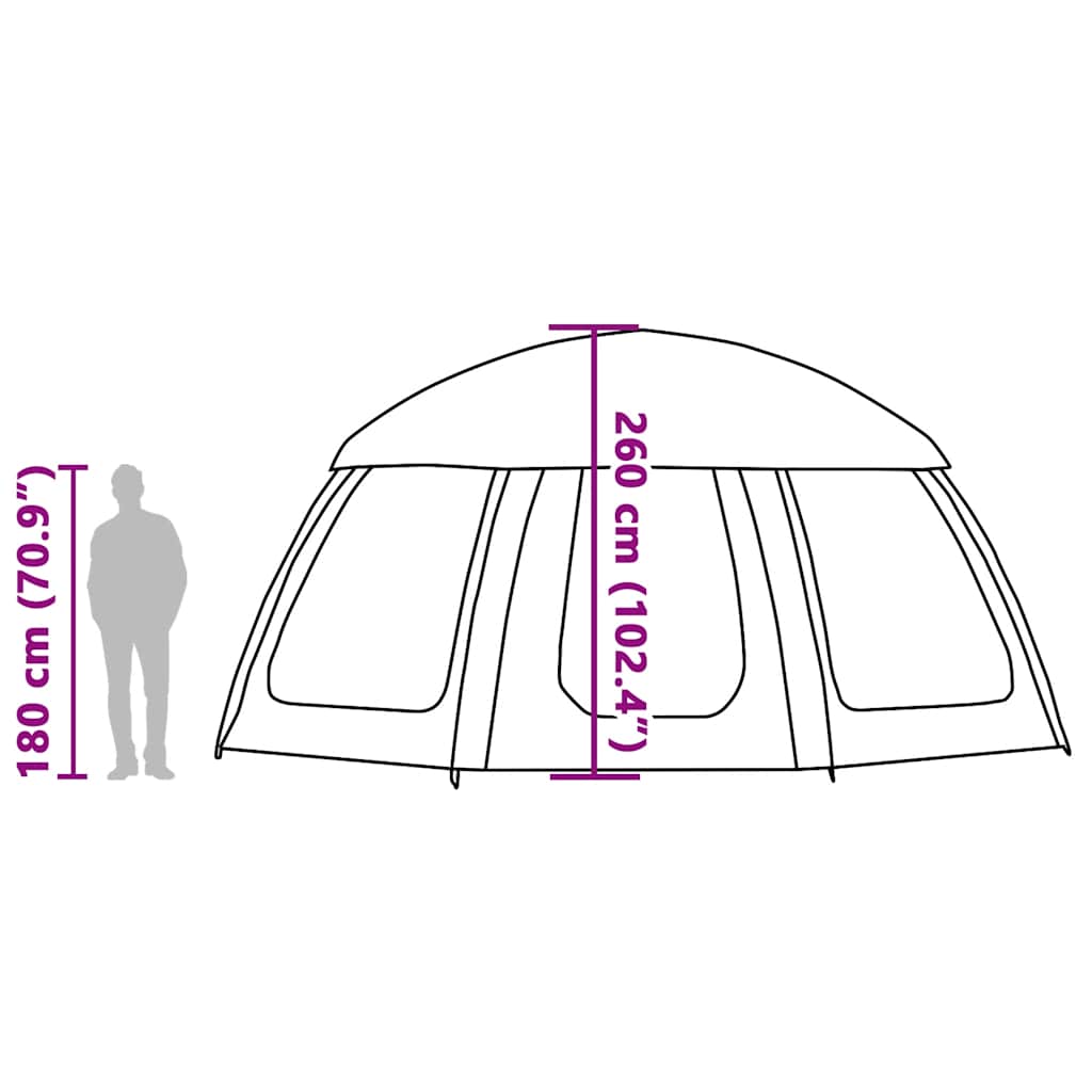 Pool Tent with Removable Canopy and Mesh Walls Azure Blue 510 x 510 cm