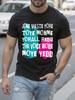 Bold Don't Waste Your Time On Me Graphic Tshirt Black wit...