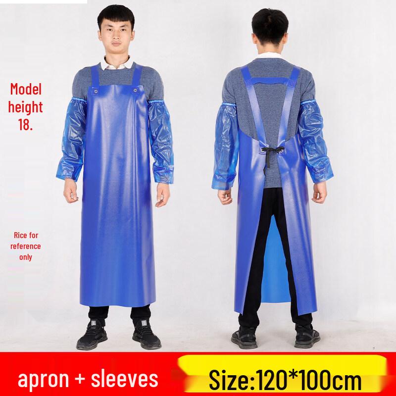 Waterproof Oil-Proof Thickened Apron with Sleeves