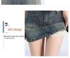 American Retro High Waist Denim Pencil Skirt - Plus Size, Summer A-line, Hip-Hugging, for Women