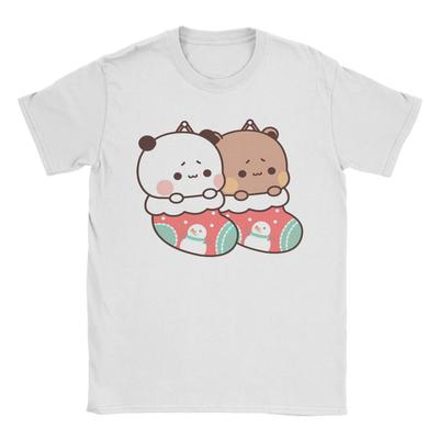 Bubu and Dudu Holiday Cute Bear Couple Panda Yier Bubu Brownie Bear T Shirt Man T Shirts Summer Tees Pattern Big Size Tops