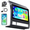 Car Radio Stereo for Toyota Tacoma 2005-2015 Without JBL, 9-inch QLED Touchscreen In Black, Supports Wireless CarPlay/Android A