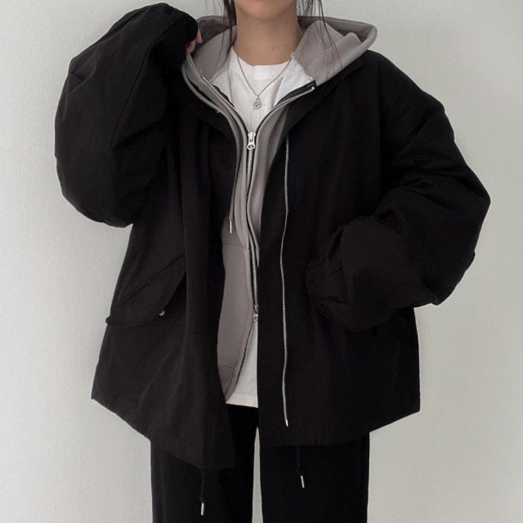 Giacca a Vento con Collo Alto Manica Lunga Sottile Donna Primavera Autunno Larga Stile Baseball Cardigan Casual Cappotto Top