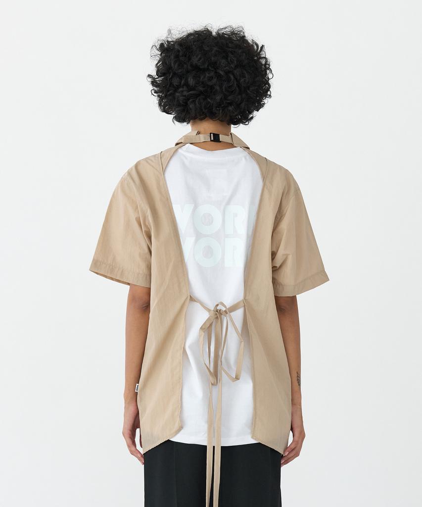 Wokeuwokeu Round Apron Shirt (Beige)