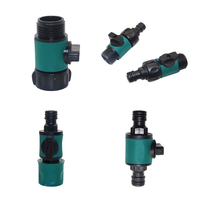 Plastic Valve 16mm Quick Connector 3/4" Female Thread 3/4" Male Thread Agriculture Garden Watering Prolong Hose Adapter Switch