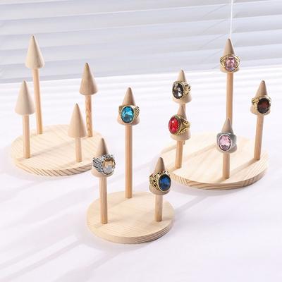 Retro Ring Display Stand Wood Bangle Storage Tray Ring Storage Rack  Bracelets Necklace Earrings