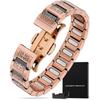 MagnetRX® Copper Bracelet for Men - EllipseMAX 5X Strength 5,000 Gauss Magnets - Premium Mens Copper Bracelet with Adjustable Length (Tire Track)
