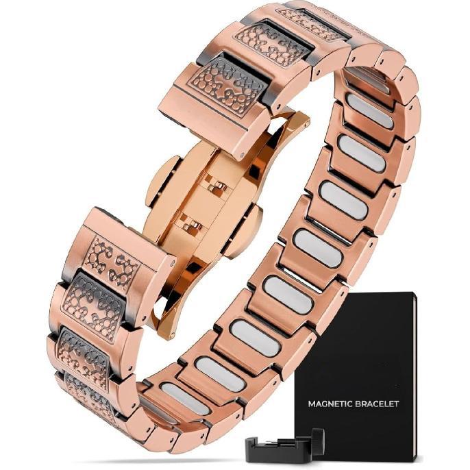 MagnetRX® Copper Bracelet for Men - EllipseMAX 5X Strength 5,000 Gauss Magnets - Premium Mens Copper Bracelet with Adjustable Length (Tire Track)
