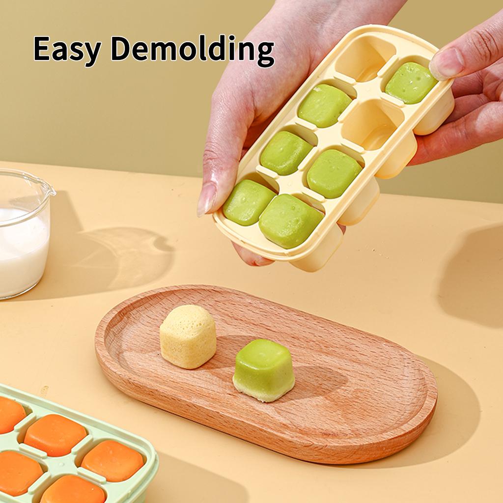Mini Silicone Ice Cube Tray With Lid Reusable 8 Grids Ice Mold Kitchen Bar Tools Square Ice Cube Mould For Whisky Cold Drink