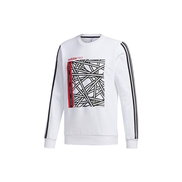 

Adidas Neo Faves Толстовка с круглым вырезом Мужские топы белые GG3387 L
